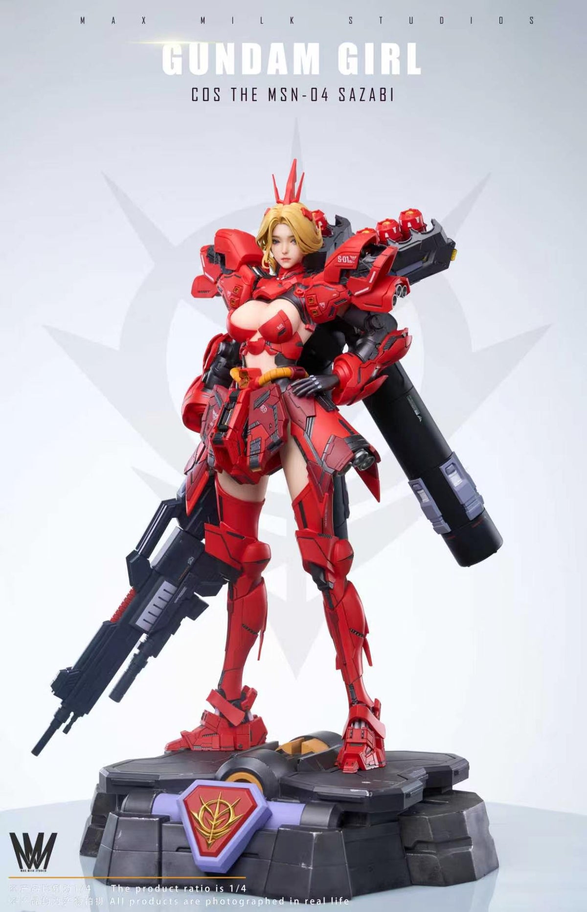 Estatuilla Gundam Series | Gundam Girl Cos The MSN-04 Sazabi JN5.0 1/4 GK Statue | Max Milk Studio | Tienda Anime | Tico Ofertas Max Milk Studio