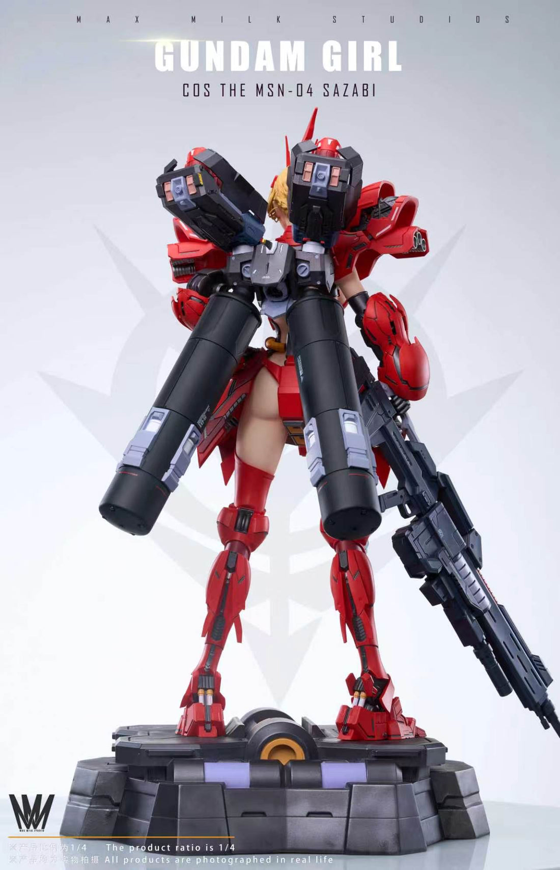 Estatuilla Gundam Series | Gundam Girl Cos The MSN-04 Sazabi JN5.0 1/4 GK Statue | Max Milk Studio | Tienda Anime | Tico Ofertas