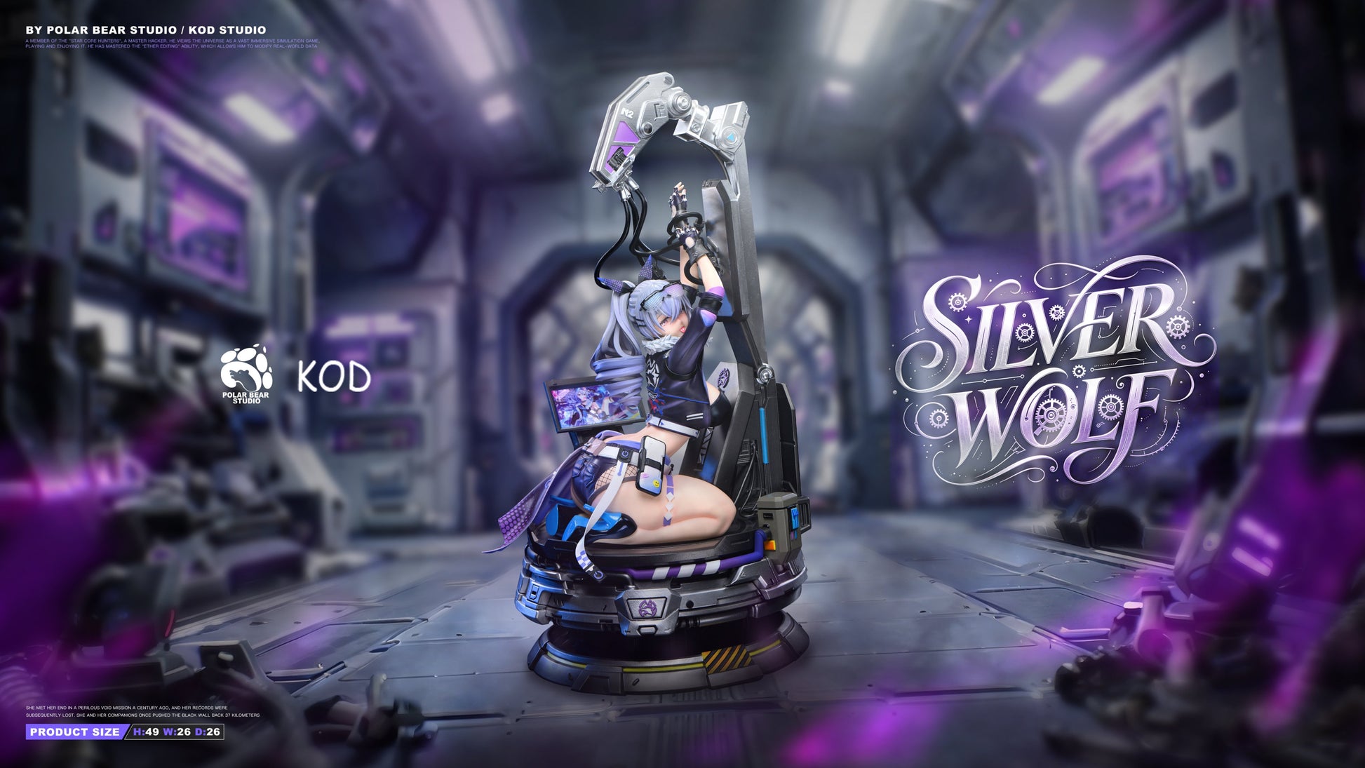 Estatuilla Honkai: Star Rail | Silver Wolf 1/4 GK Statue | Polar Bear Studio x KOD Studio | Tienda Anime | Tico Ofertas Polar Bear Studio x KOD Studio