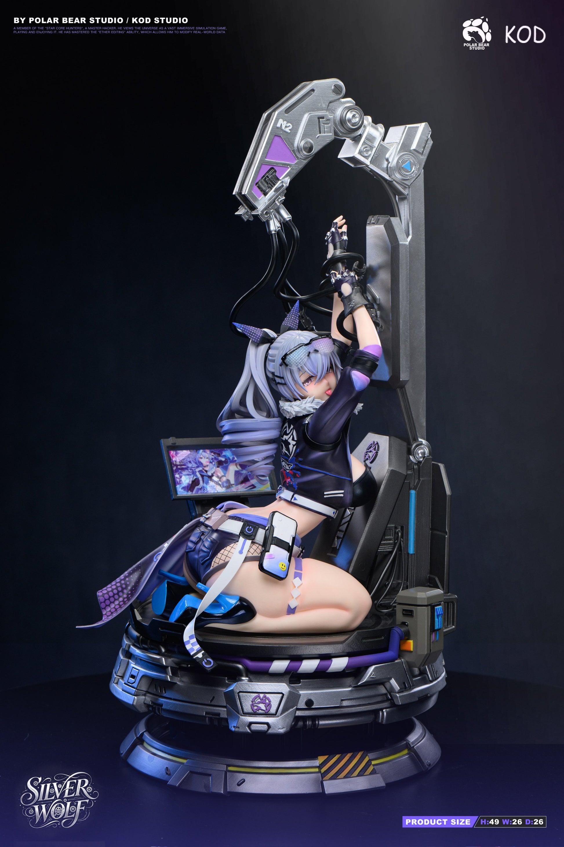 Estatuilla Honkai: Star Rail | Silver Wolf 1/4 GK Statue | Polar Bear Studio x KOD Studio | Tienda Anime | Tico Ofertas Polar Bear Studio x KOD Studio