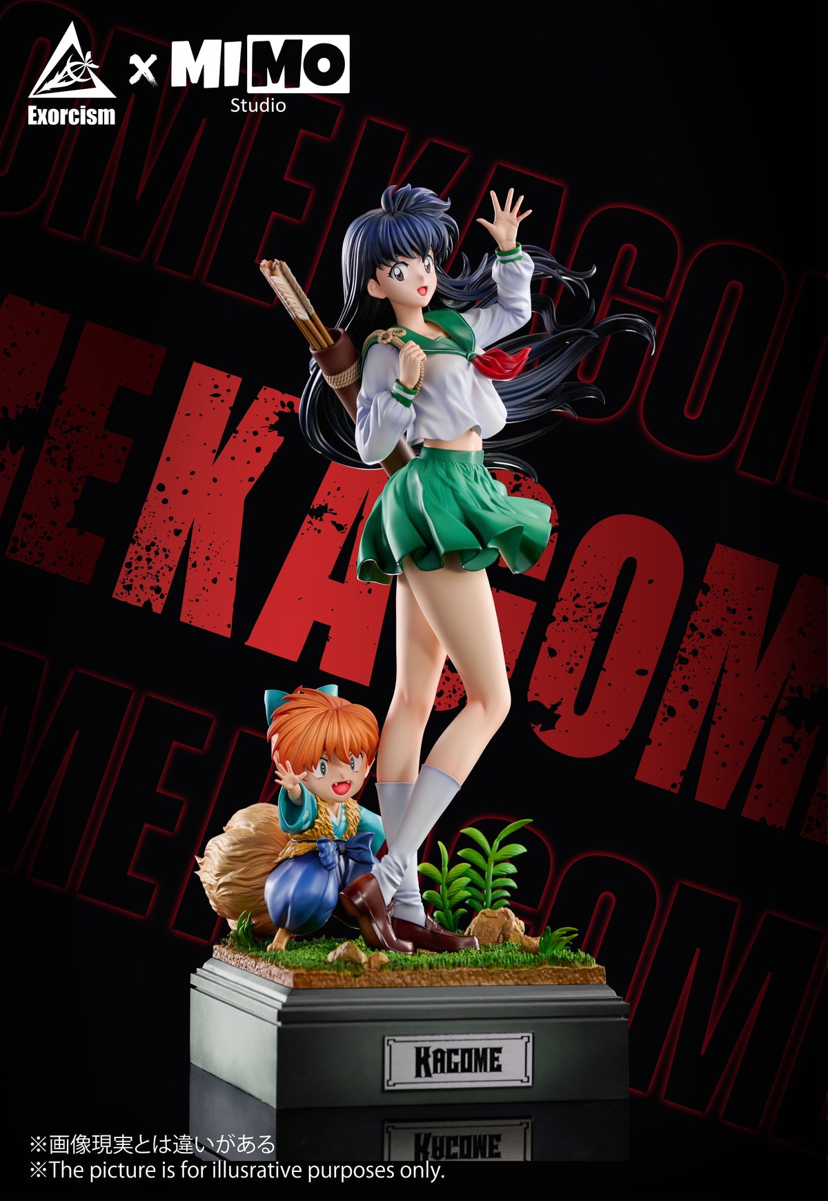 Estatuilla Inuyasha | Kagome Higurashi &amp; Shippo | Exorcism Studio × MIMO Studio | Tienda Anime | Tico Ofertas New Age Studio