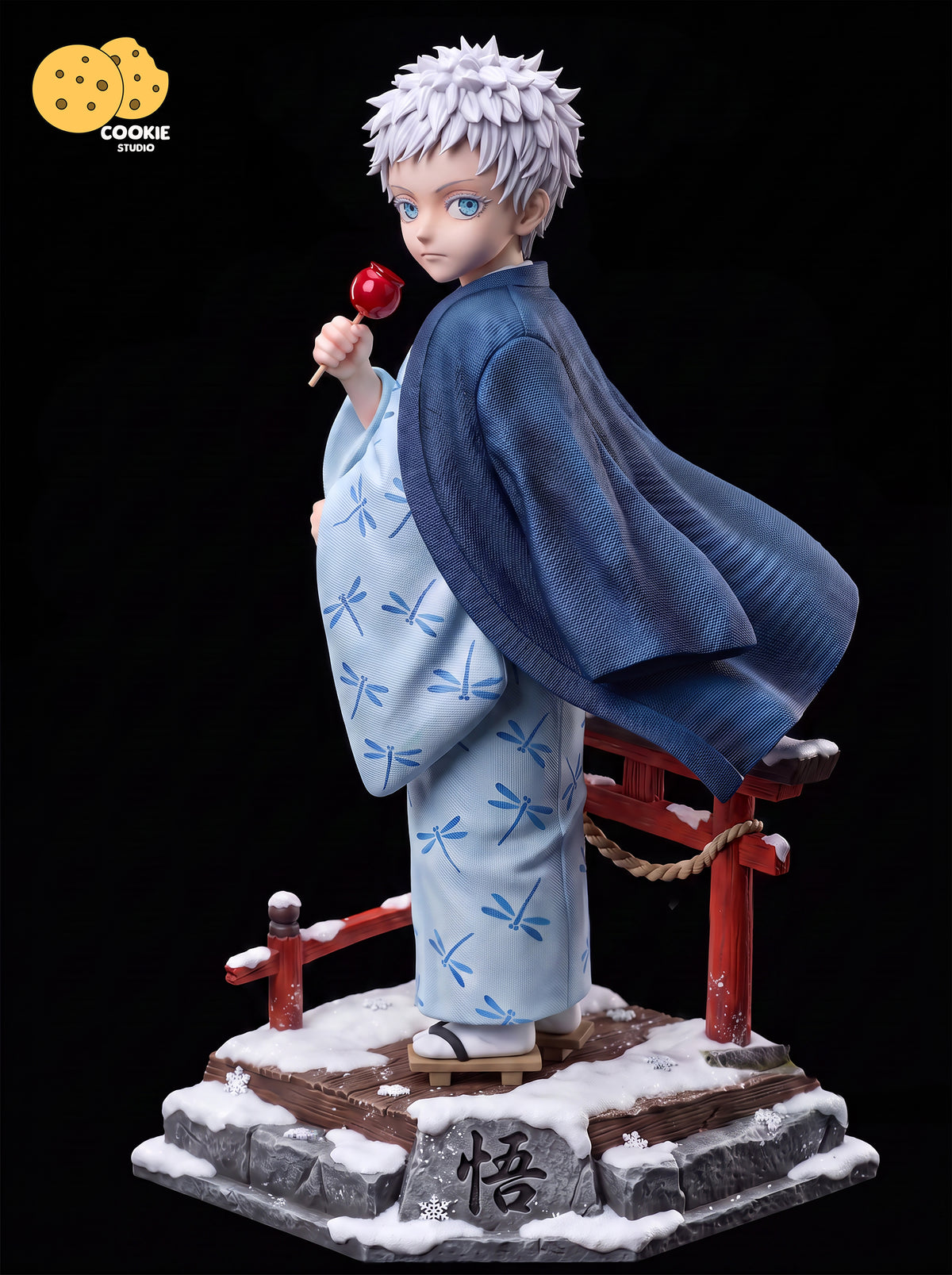 Figura de colección Estatuilla Jujutsu Kaisen | Satoru Gojo – Escena Nevada de la Infancia | Cookie Studio