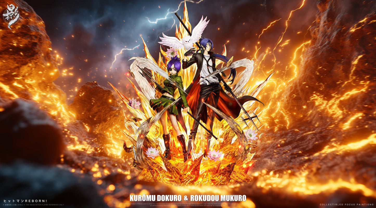 Estatuilla Katekyo Hitman Reborn | Chrome Dokuro & Mukuro Rokudo | Lue Ying Studio | Mist Guardian Duet 005 | Tico Ofertas Lue Ying Studio