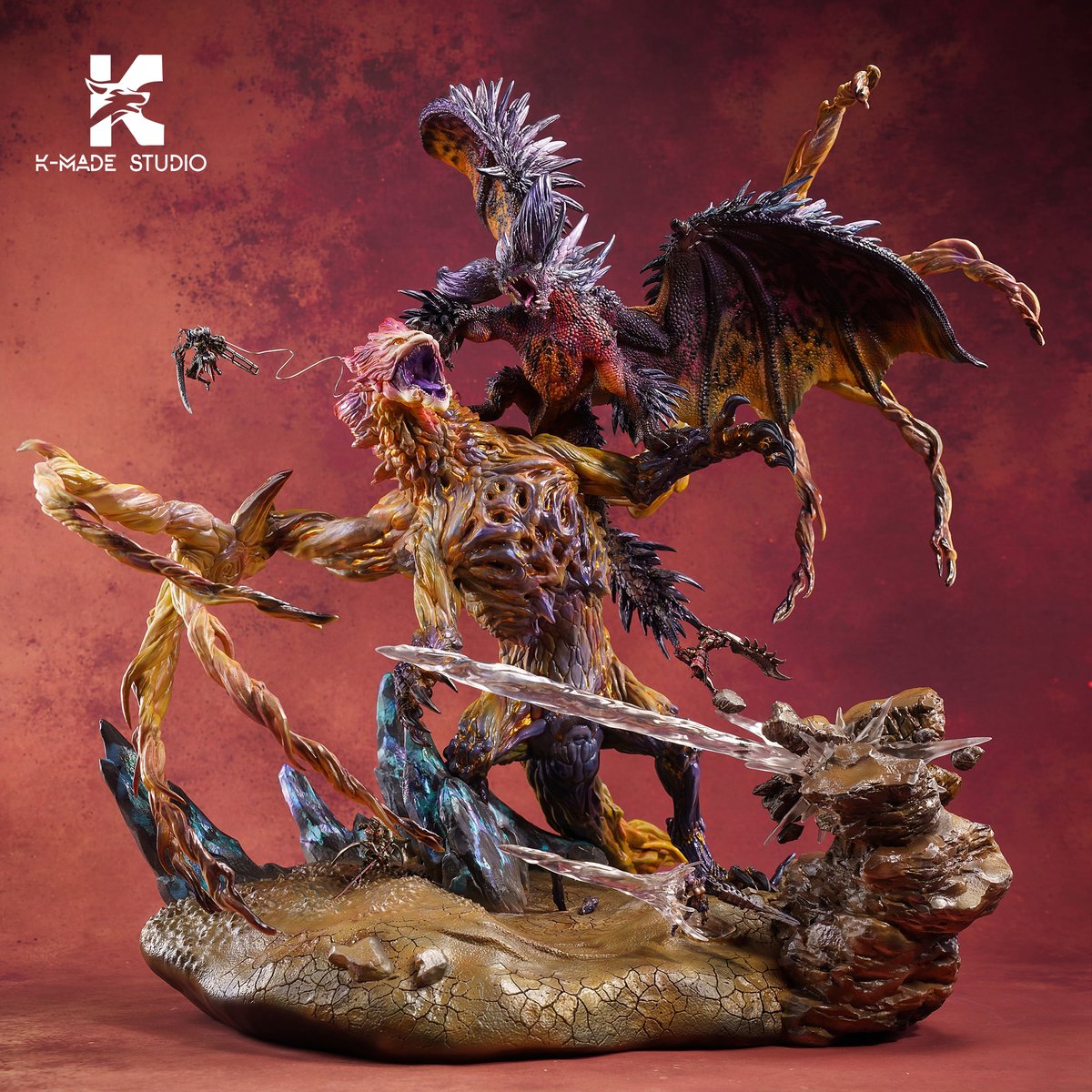 Estatuilla Monster Hunter | Ruiner Nergigante X Shara Ishvalda | K-made Studio | Tienda Anime | Tico Ofertas K-made Studio