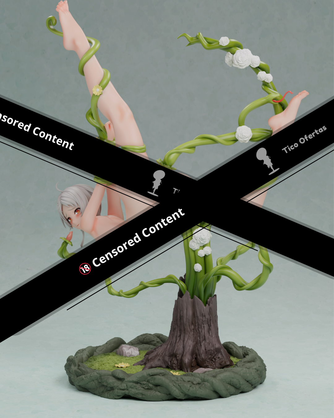 Estatuilla Mushoku Tensei: Jobless Reincarnation | Sylphiette Greyrat (VS Tentacles) | Crown Studio | Tienda Anime | Tico Ofertas Crown Studio