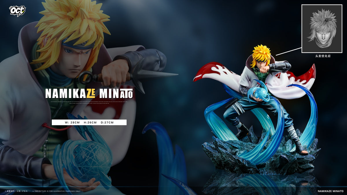 Estatuilla Naruto | Minato Namikaze White Cloak 1/6 GK Statue LED | OCT Studio | Tienda Anime | Tico Ofertas OCT Studio