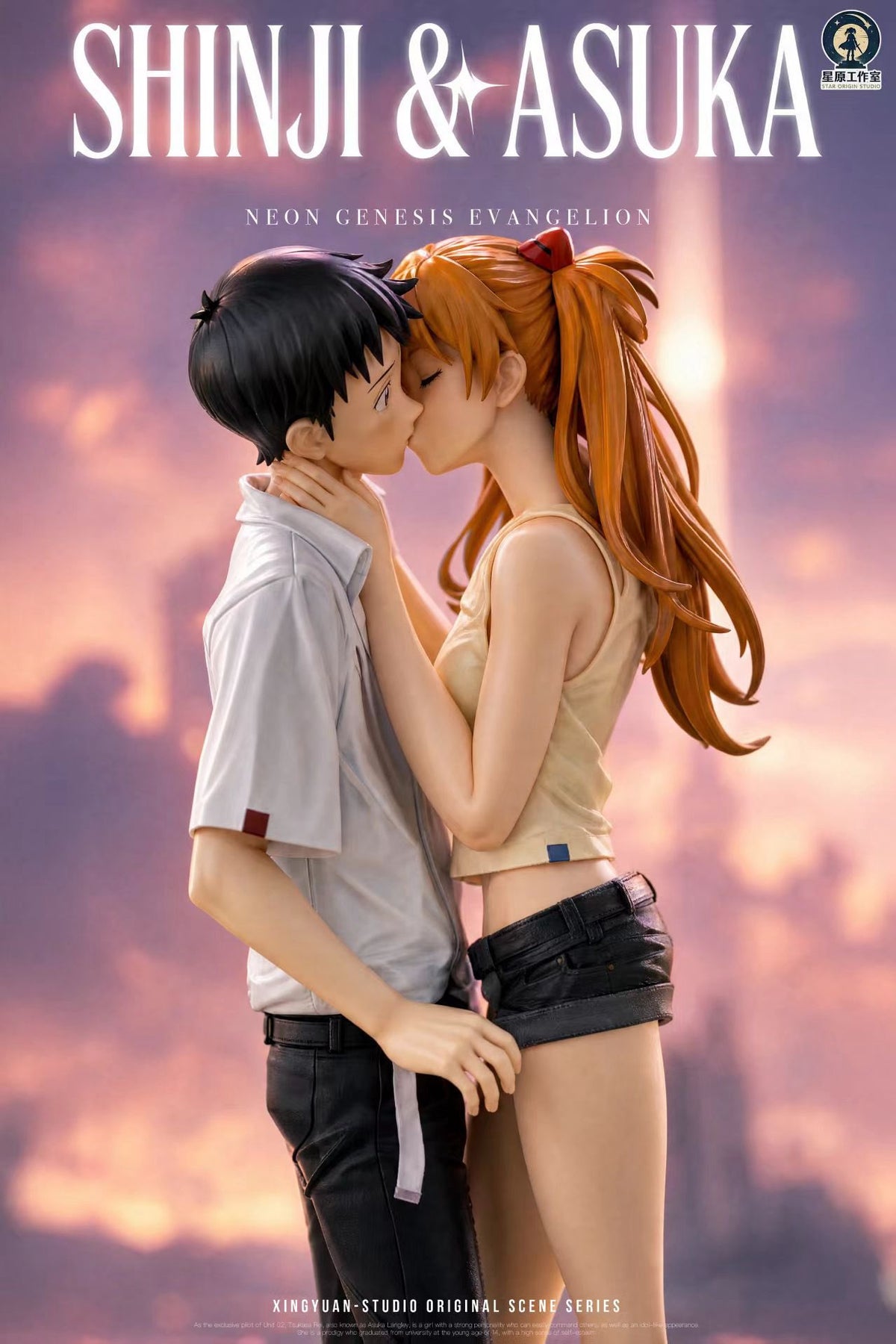 Estatuilla Neon Genesis Evangelion | Asuka Langley Sohryu x Shinji Ikari | Star Origin Studio | Tienda Anime Costa Rica | Tico Ofertas Star Origin Studio
