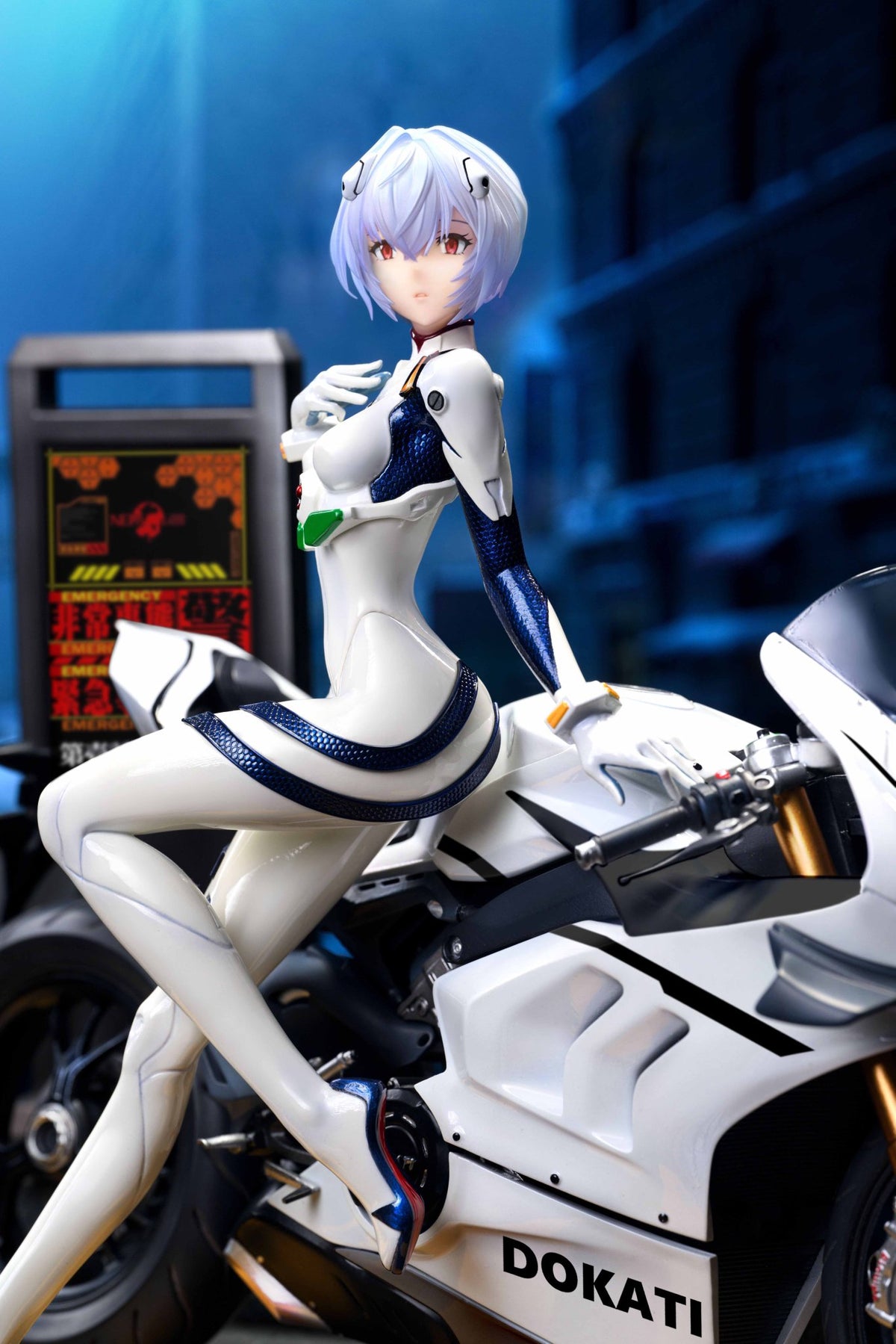 Estatuilla  Neon Genesis Evangelion | Ayanami Rei  Motorcycle Tienda Anime | Tico Ofertas KOL Brother Studio