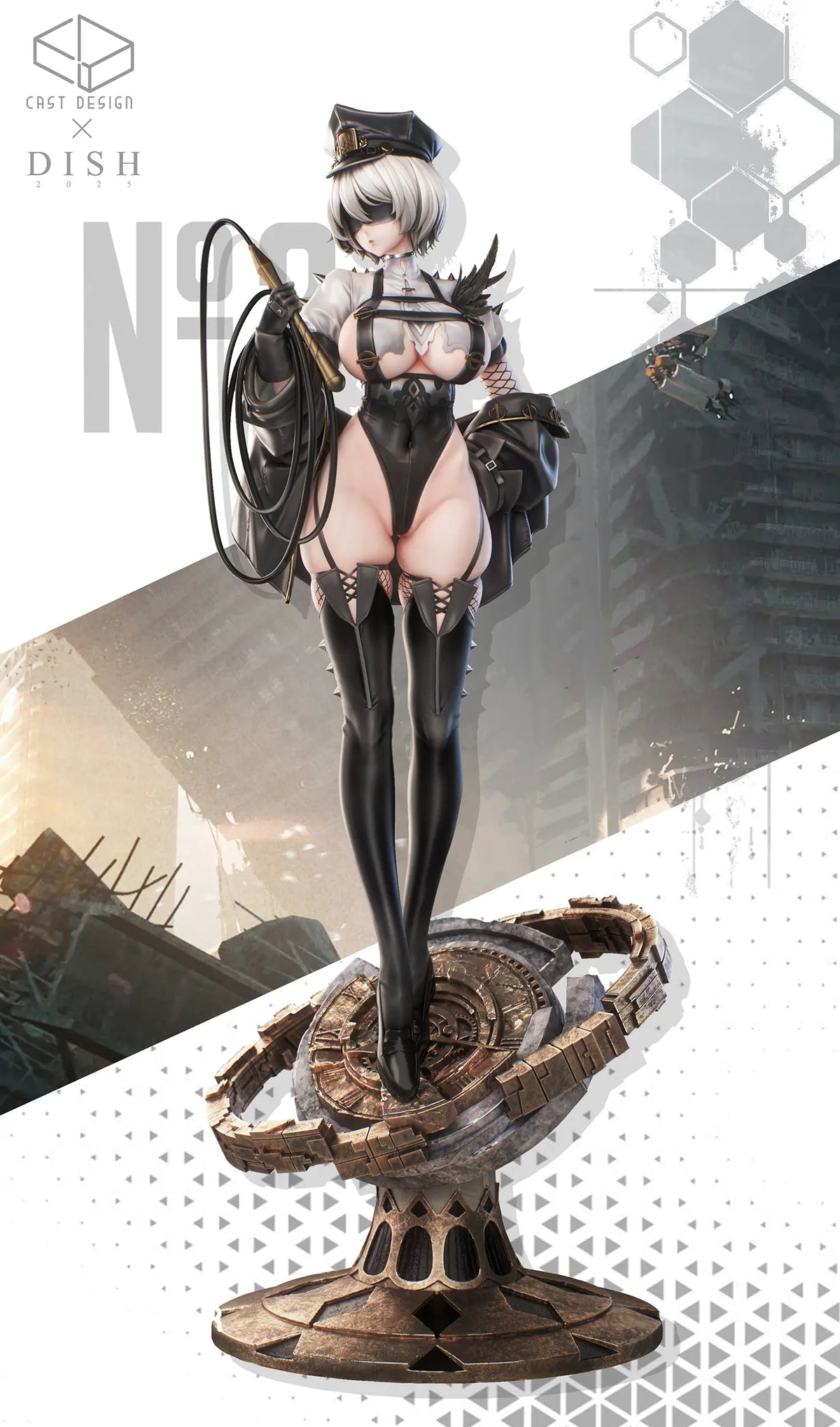 Estatuilla NieR: Automata | 2B | Cast Design Studio | Instructor No. 6 Ver. | Tico Ofertas Cast Design Studio