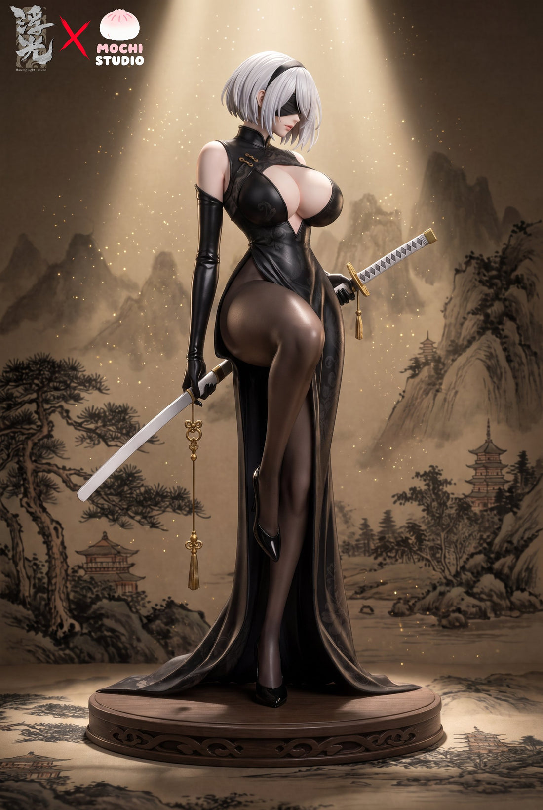 Estatuilla NieR:Automata | 2B | Floating Light Studio X MOCHI Studio | Tienda Anime | Tico Ofertas