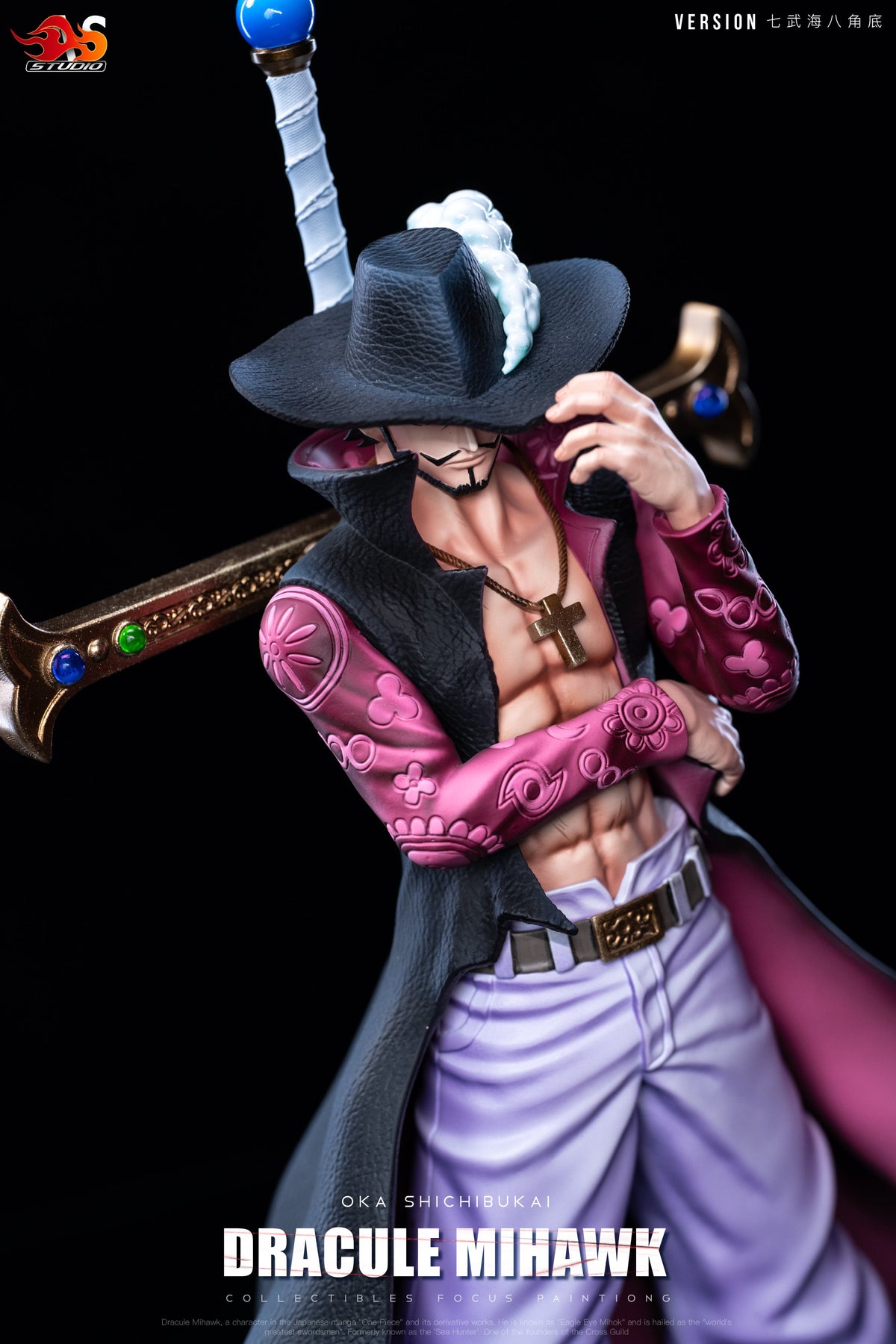 Estatuilla One Piece | Dracule Mihawk | As Studio | Oka Shichibukai #8 | Tico Ofertas As Studio