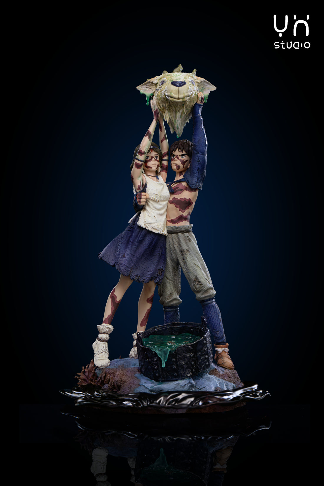 Estatuilla  Princess Mononoke | San X Ashitaka X Shishigami | Ying Huo Studio | Tienda Anime | Tico Ofertas