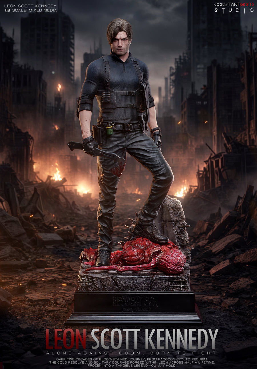 Estatuilla Resident Evil | Leon Scott Kennedy | Constant Gold Studio | Tienda Anime | Tico Ofertas