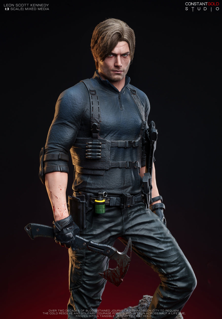 Estatuilla Resident Evil | Leon Scott Kennedy | Constant Gold Studio | Tienda Anime | Tico Ofertas