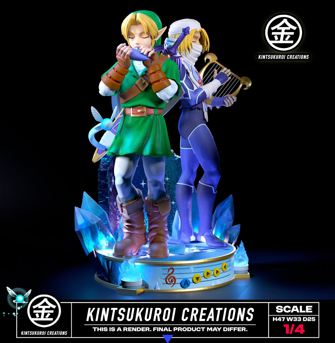 Estatuilla  The Legend of Zelda | Link x Sheik | Kintsukuroi Creations Studio | Tienda Anime | Tico Ofertas