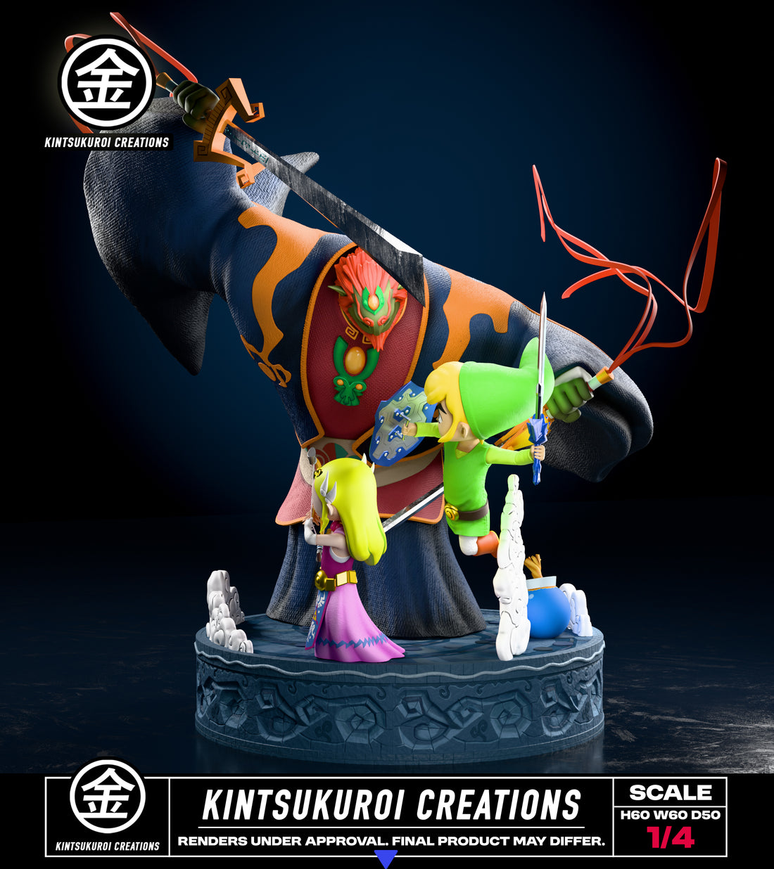 Estatuilla  The Legend of Zelda: Wind Waker | Final Battle Diorama | Kintsukuroi Creations | Tienda Anime Costa Rica | Tico Ofertas