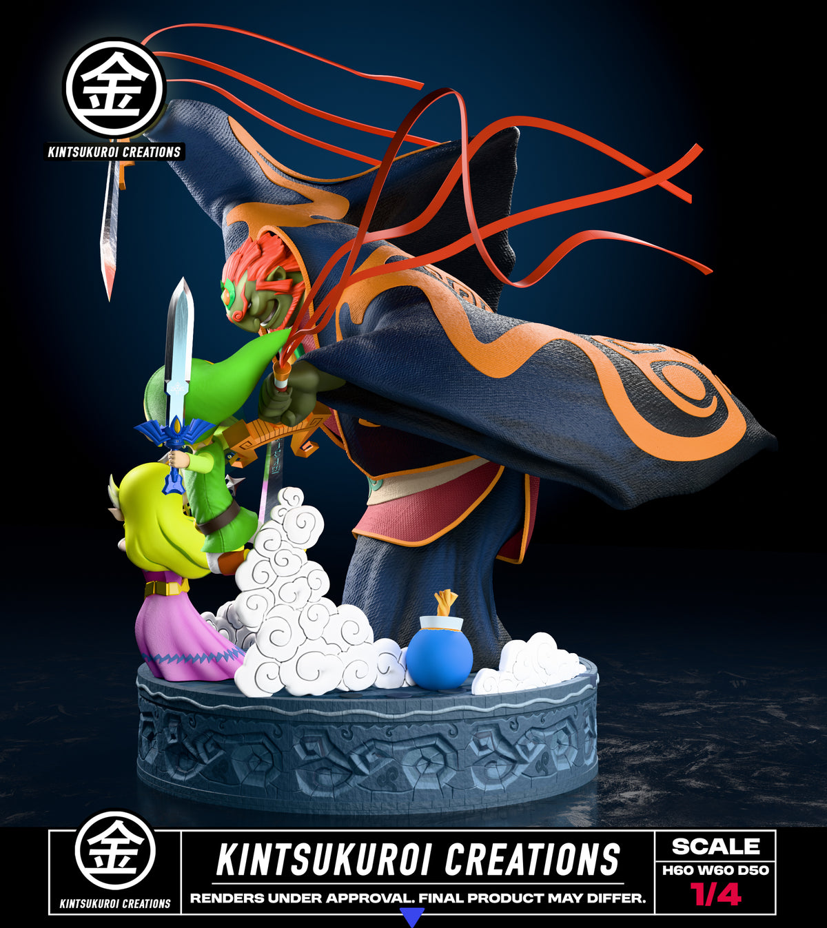 Estatuilla  The Legend of Zelda: Wind Waker | Final Battle Diorama | Kintsukuroi Creations | Tienda Anime Costa Rica | Tico Ofertas FWS Studio