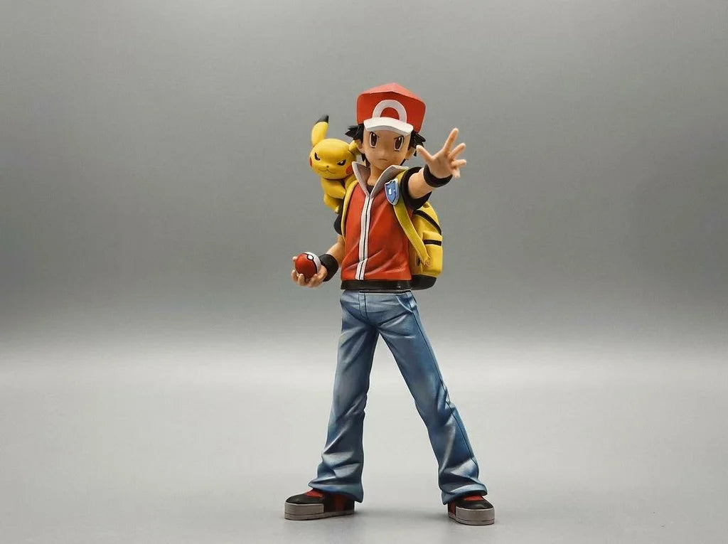 Light Slate Gray Estatuilla Pokémon | Red & Pikachu | Wan Zhi Wu Studio | Tienda Anime | Tico Ofertas