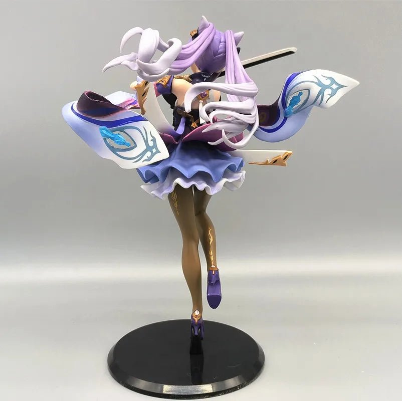 Figura Anime Genshin Impact 25cm - Keqing con Espada y Hu Tao | Modelo PVC para Colección y Decoración de Escritorio en Costa Rica - Tico Ofertas