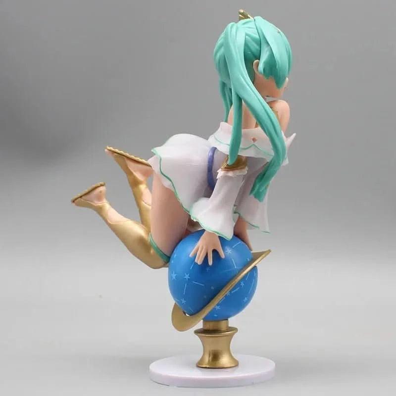Figura Anime Hatsune Miku 17cm - Modelo Kawaii Acostada sobre un Globo | Estatua Sexy para Decoración de Escritorio y Regalo en Costa Rica