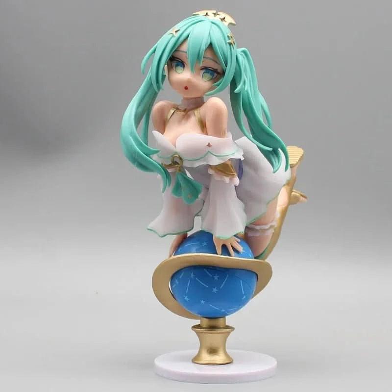 Figura Anime Hatsune Miku 17cm - Modelo Kawaii Acostada sobre un Globo | Estatua Sexy para Decoración de Escritorio y Regalo en Costa Rica