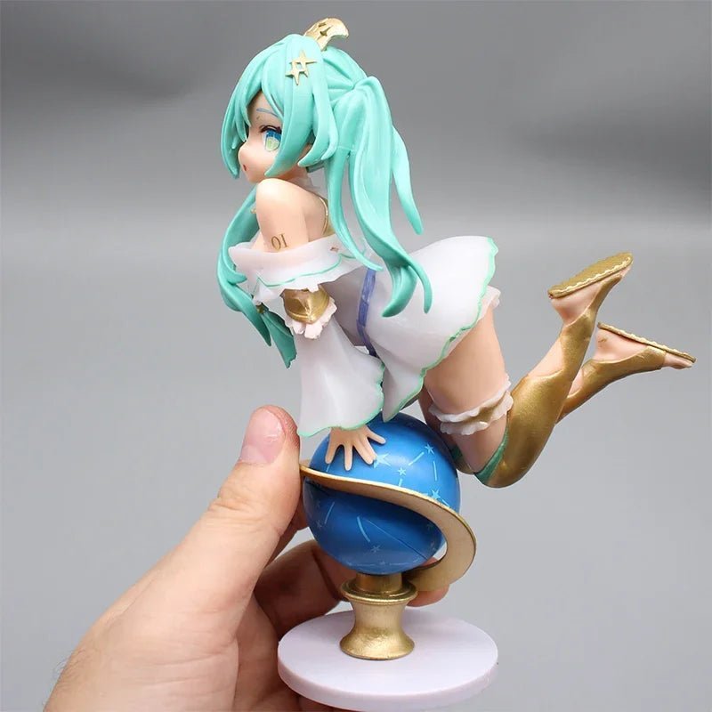 Figura Anime Hatsune Miku 17cm - Modelo Kawaii Acostada sobre un Globo | Estatua Sexy para Decoración de Escritorio y Regalo en Costa Rica - Tico Ofertas