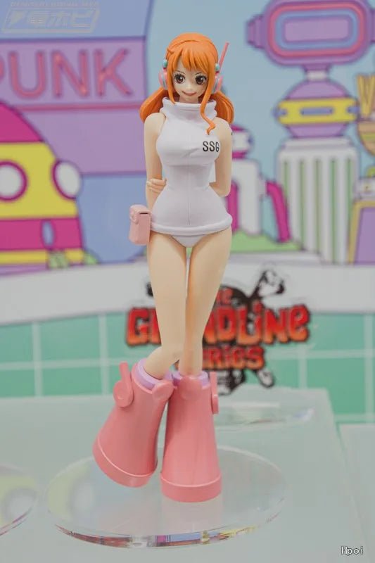 Figura Anime One Piece 17cm - Nami, Luffy y Sanji | Serie DXF The Grandline Egghead | Modelo de PVC para Regalo de Cumpleaños en Costa Rica - Tico Ofertas