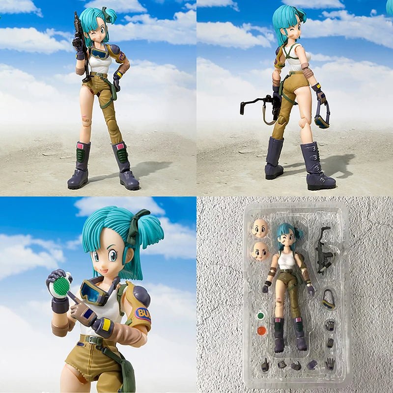 Figura de Acción Anime Dragon Ball - Bulma y Son Goku de 13.5cm | Muñeco Coleccionable de PVC SHF | Modelo de la Infancia de Goku en Costa Rica - Tico Ofertas