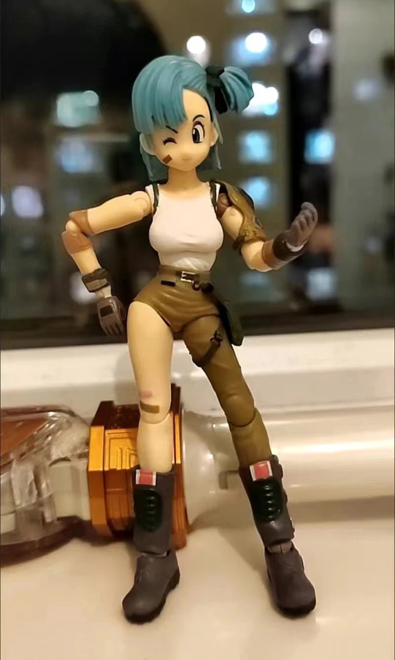 Figura de Acción Anime Dragon Ball - Bulma y Son Goku de 13.5cm | Muñeco Coleccionable de PVC SHF | Modelo de la Infancia de Goku en Costa Rica - Tico Ofertas