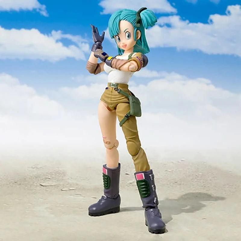 Figura de Acción Anime Dragon Ball - Bulma y Son Goku de 13.5cm | Muñeco Coleccionable de PVC SHF | Modelo de la Infancia de Goku en Costa Rica