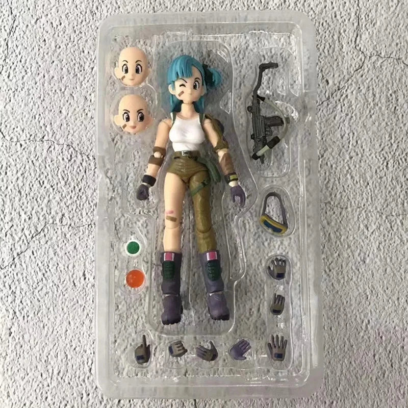 Figura de Acción Anime Dragon Ball - Bulma y Son Goku de 13.5cm | Muñeco Coleccionable de PVC SHF | Modelo de la Infancia de Goku en Costa Rica - Tico Ofertas