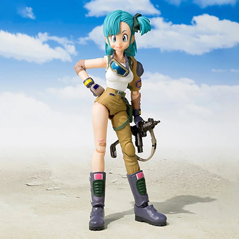 Figura de Acción Anime Dragon Ball - Bulma y Son Goku de 13.5cm | Muñeco Coleccionable de PVC SHF | Modelo de la Infancia de Goku en Costa Rica - Tico Ofertas