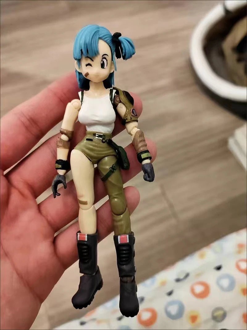 Figura de Acción Anime Dragon Ball - Bulma y Son Goku de 13.5cm | Muñeco Coleccionable de PVC SHF | Modelo de la Infancia de Goku en Costa Rica - Tico Ofertas