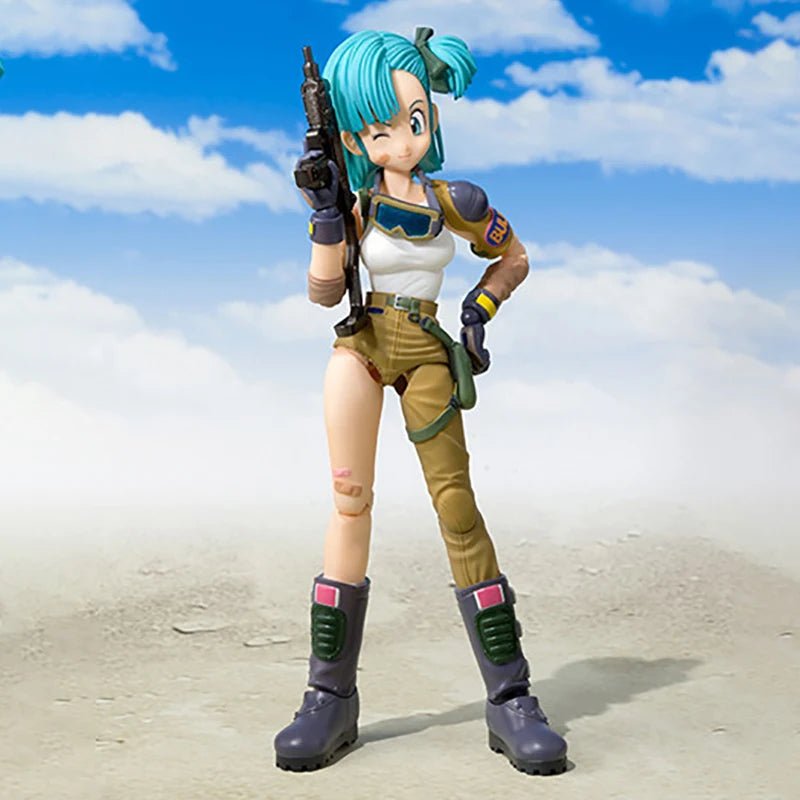 Figura de Acción Anime Dragon Ball - Bulma y Son Goku de 13.5cm | Muñeco Coleccionable de PVC SHF | Modelo de la Infancia de Goku en Costa Rica - Tico Ofertas