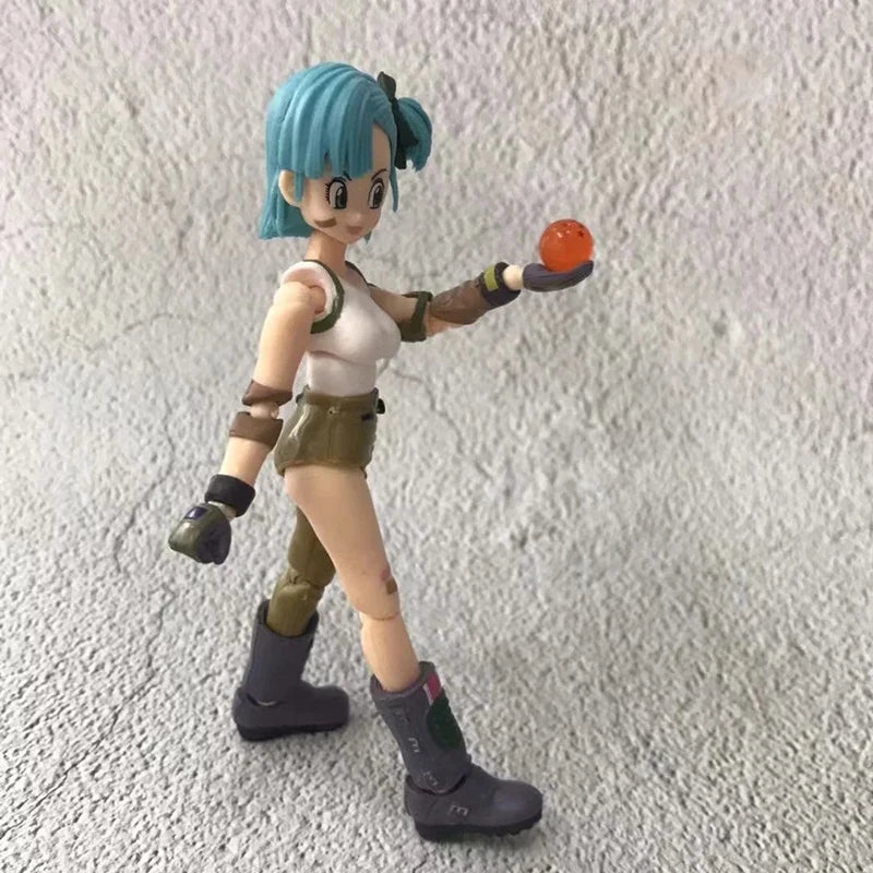 Figura de Acción Anime Dragon Ball - Bulma y Son Goku de 13.5cm | Muñeco Coleccionable de PVC SHF | Modelo de la Infancia de Goku en Costa Rica - Tico Ofertas