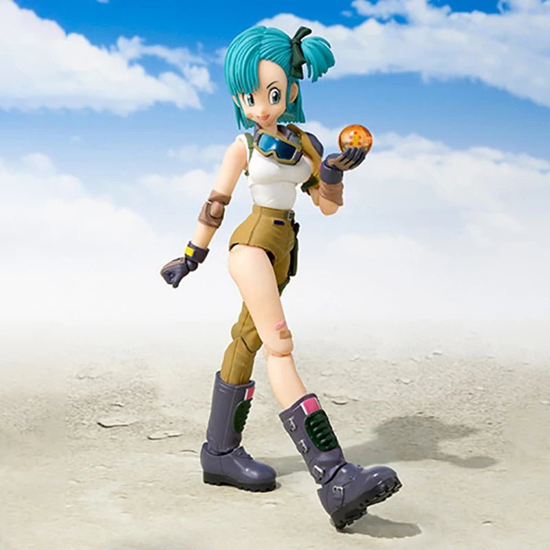 Figura de Acción Anime Dragon Ball - Bulma y Son Goku de 13.5cm | Muñeco Coleccionable de PVC SHF | Modelo de la Infancia de Goku en Costa Rica - Tico Ofertas