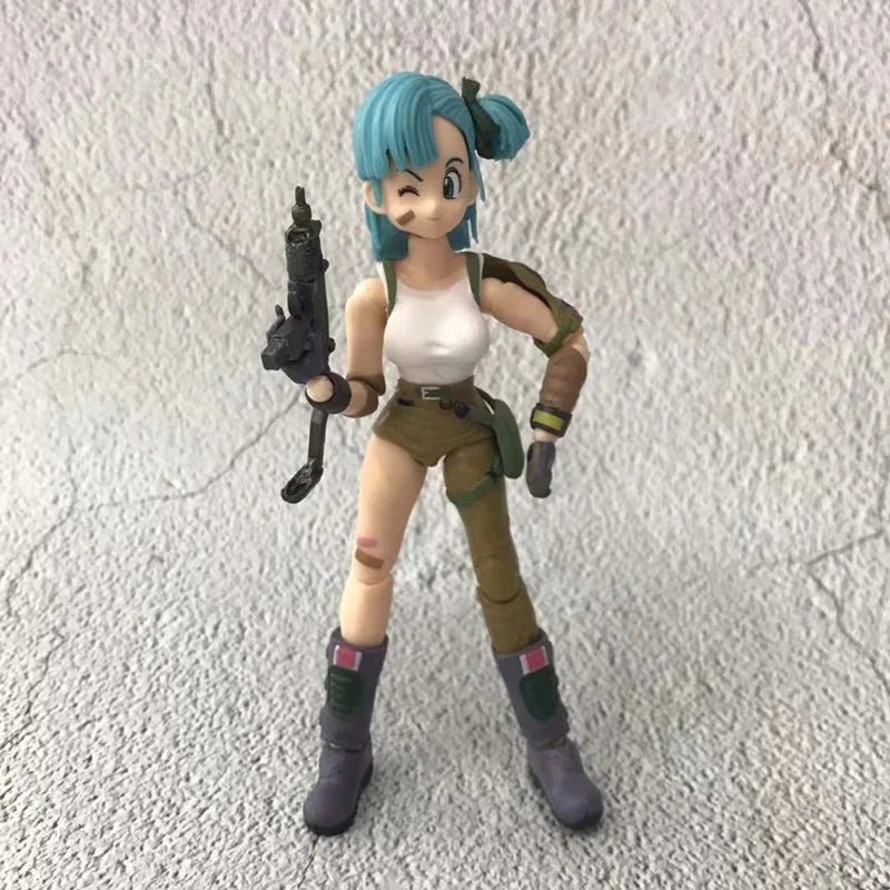 Figura de Acción Anime Dragon Ball - Bulma y Son Goku de 13.5cm | Muñeco Coleccionable de PVC SHF | Modelo de la Infancia de Goku en Costa Rica - Tico Ofertas