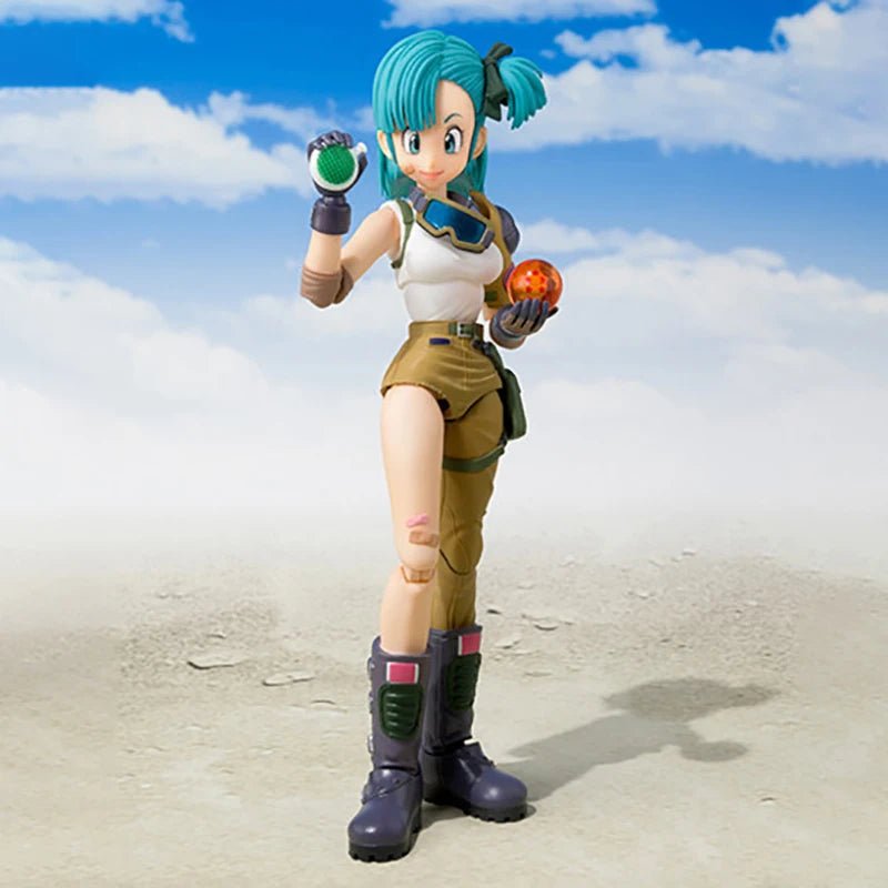 Figura de Acción Anime Dragon Ball - Bulma y Son Goku de 13.5cm | Muñeco Coleccionable de PVC SHF | Modelo de la Infancia de Goku en Costa Rica - Tico Ofertas