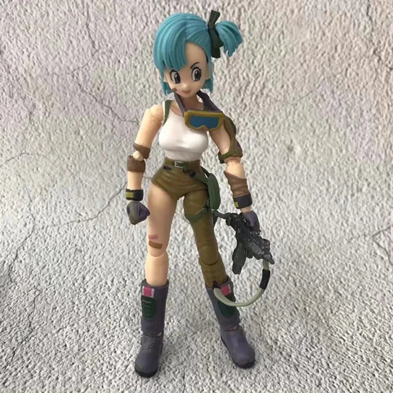 Figura de Acción Anime Dragon Ball - Bulma y Son Goku de 13.5cm | Muñeco Coleccionable de PVC SHF | Modelo de la Infancia de Goku en Costa Rica - Tico Ofertas