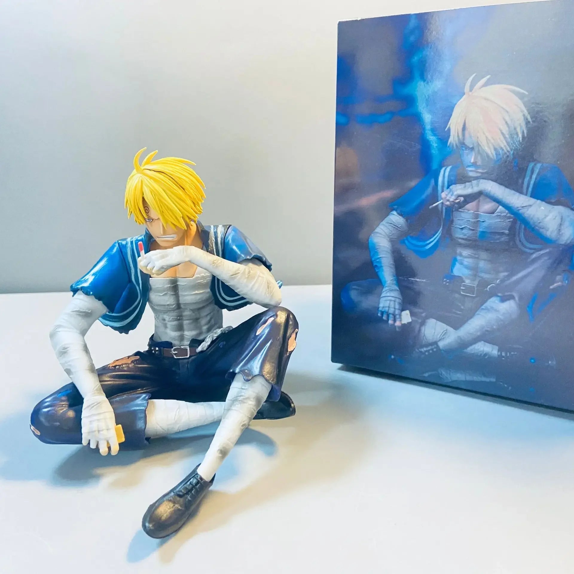 Figura de Acción Anime One Piece 12cm - Sanji Battle Damaged | Modelo PVC Coleccionable y Decoración de Escritorio en Costa Rica - Tico Ofertas