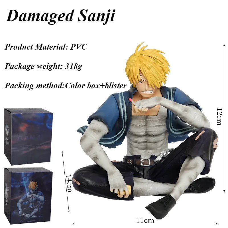 Figura de Acción Anime One Piece 12cm - Sanji Battle Damaged | Modelo PVC Coleccionable y Decoración de Escritorio en Costa Rica - Tico Ofertas