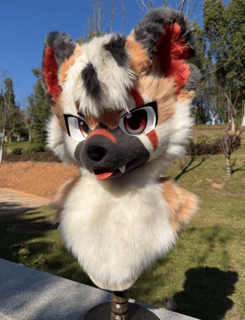 Light Gray Cabezas Furry (Furheads) en Costa Rica – Máscaras Animales para Cosplay