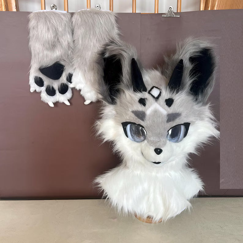 Dim Gray Cabezas Furry (Furheads) en Costa Rica – Máscaras Animales para Cosplay
