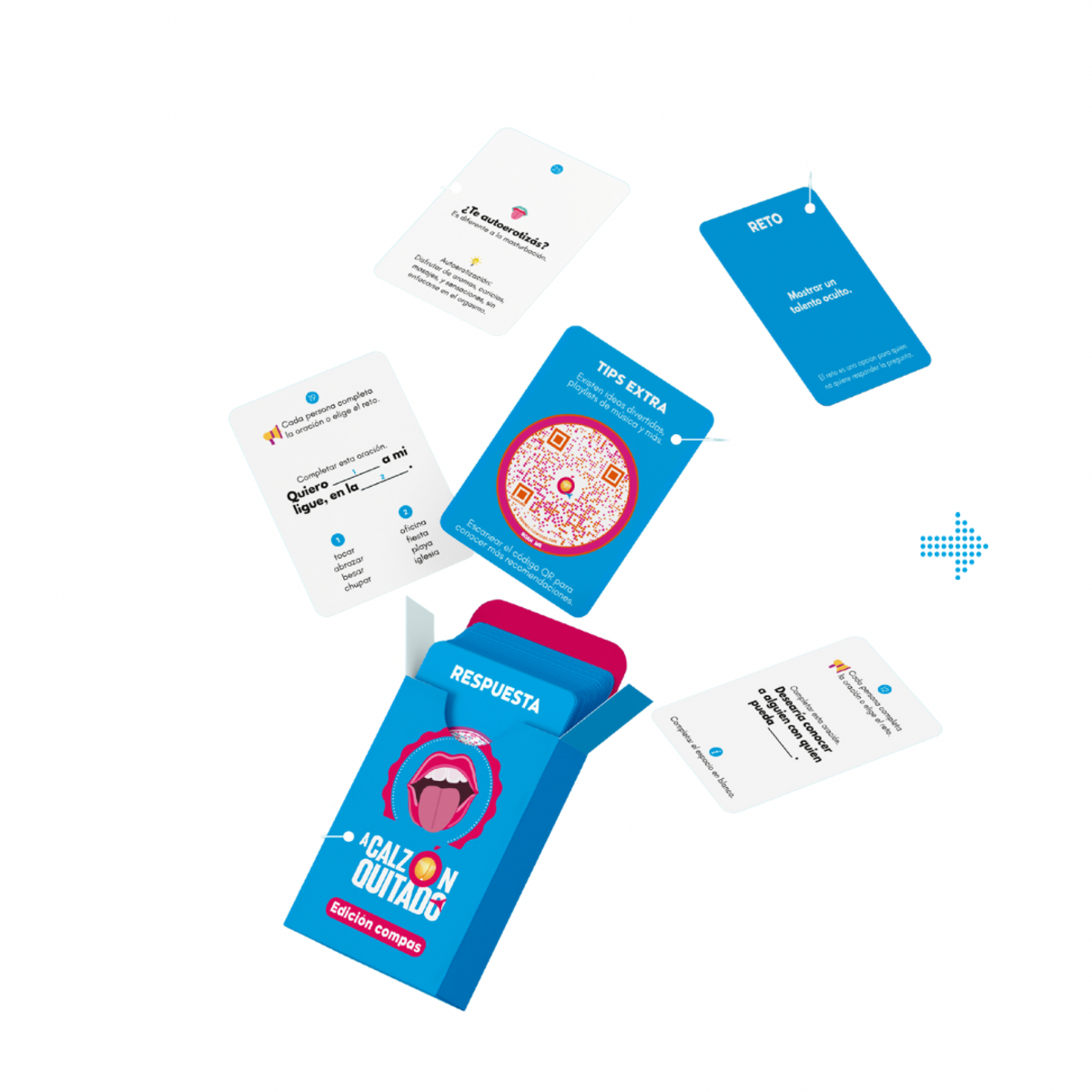 Dodger Blue Juego Despedida de Solter@ | Juego de Cartas A Calzón Quitado | +50 Retos y Preguntas HOT para Adultos | Tico Ofertas