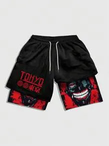 Lavender Shorts Tokyo Ghoul Ken Kaneki | Ropa Anime Gym | Edición Limitada – Tico Ofertas