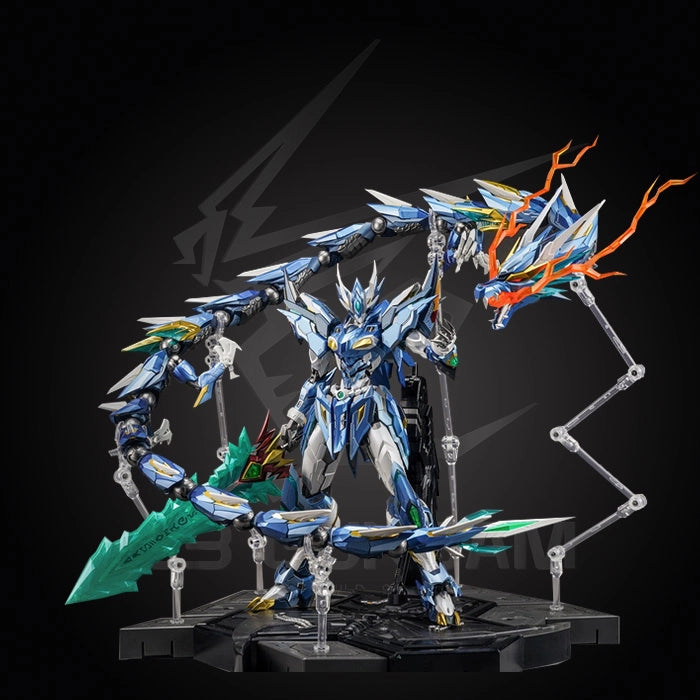 Estatuilla Robot Collectible | MN-Q03 Blue Green Dragon Ao Bing | Motor Nuclear | Tienda Anime Costa Rica | Tico Ofertas