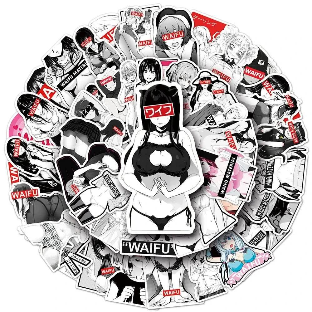 Pack de Stickers Waifu Sexy Anime Girl - 10/30/50 Piezas | Figuras Anime Costa Rica, Decals Adultos para Laptop, Teléfono, Equipaje y Más, Regalo de Graffiti - Tico Ofertas 