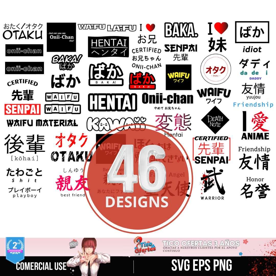 Paquete SVG de Anime – Diseños para Cricut y Silhouette| Tico ofertas
