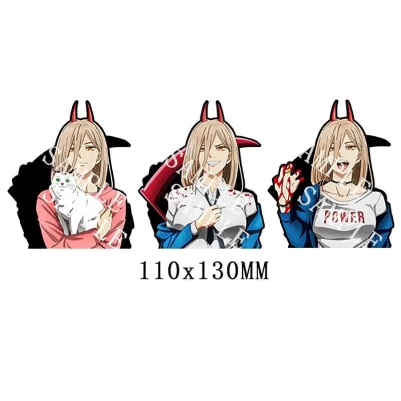 Stickers 3D Anime Chainsaw Man Power - Motion Car Decor | Tienda Anime Costa Rica - Tico Ofertas